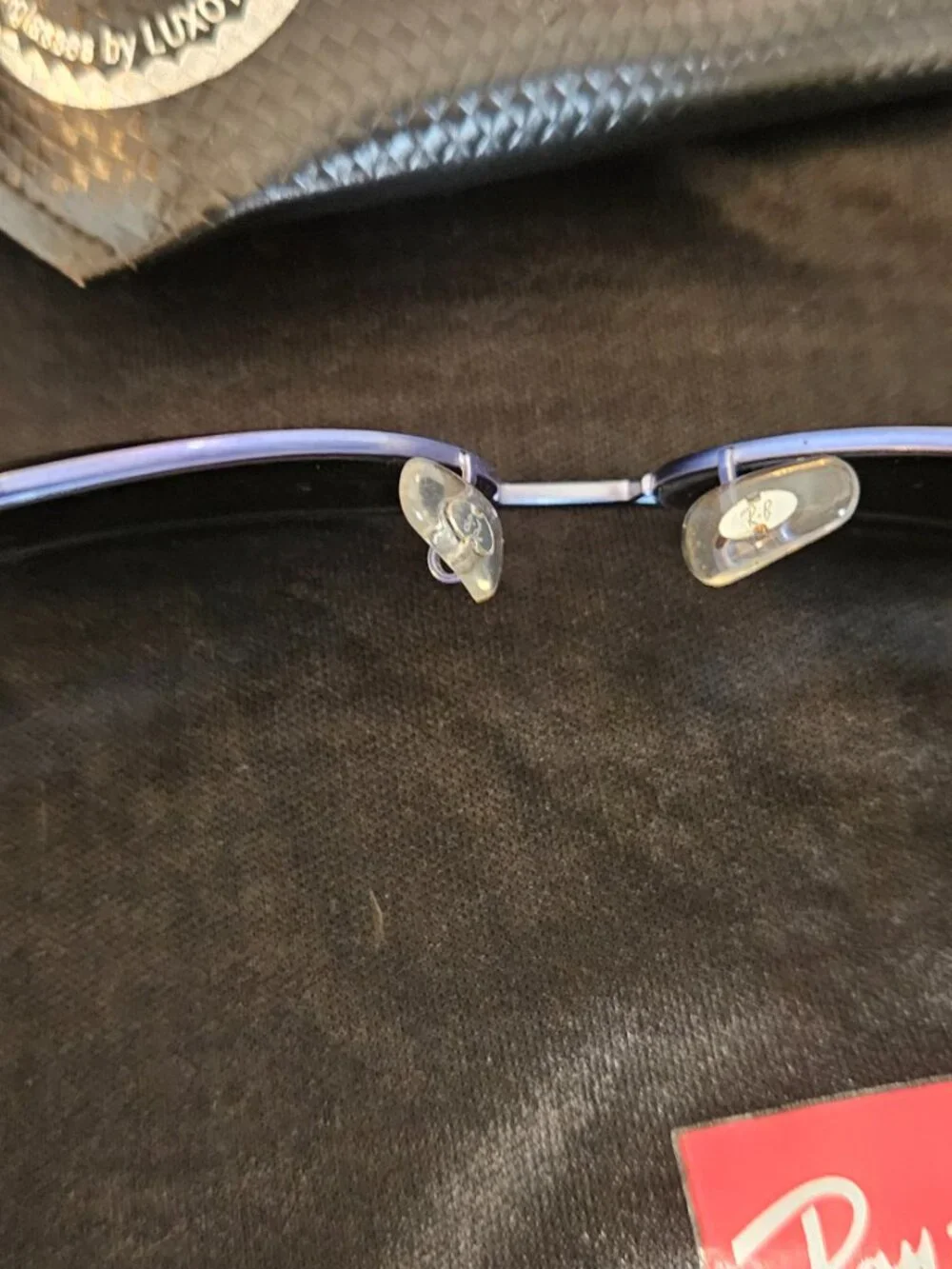 Ray-Ban 3025B BLUE Frame Aviator Sunglasses w/Case-RARE- {#811-6}